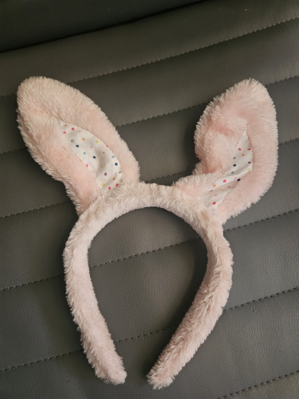 Plush Pink Bunny Ear Headband for Kids